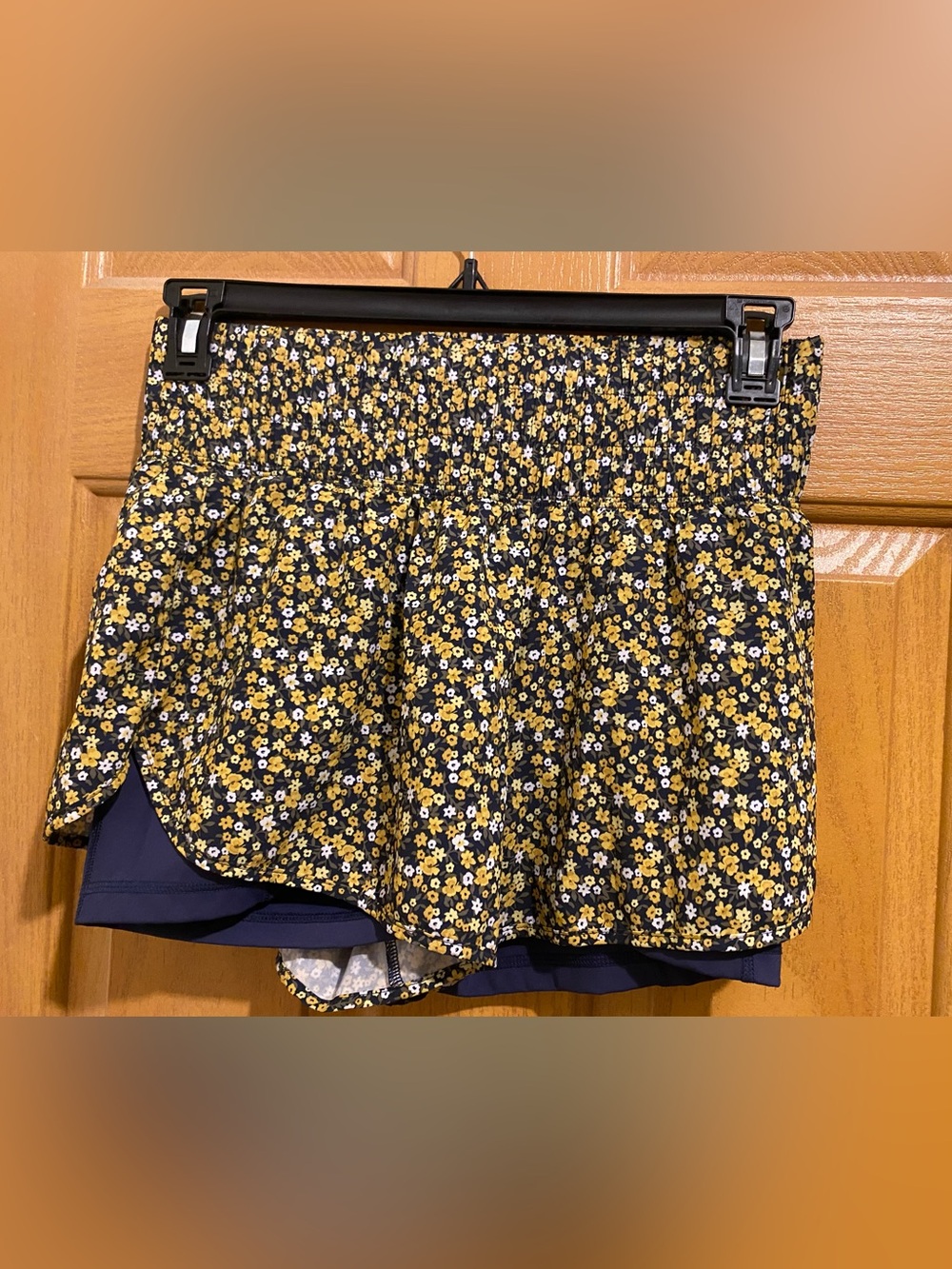 Gilly Hicks Floral Athletic Skort in Yellow and Navy
